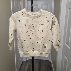 Rylee + Cru Cream Splatter Print Sweatshirt 4-5y